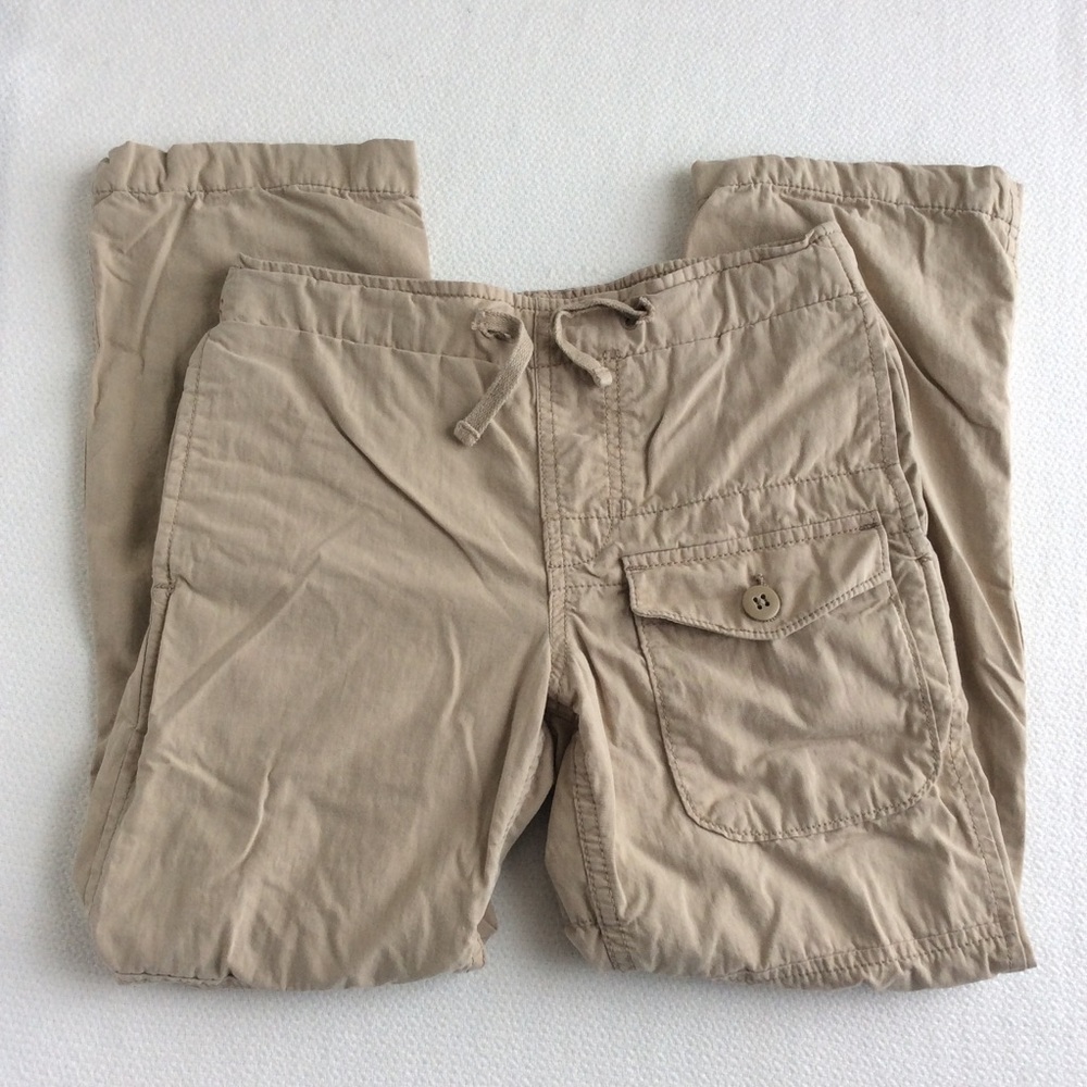 Gap Kids Lined Khaki Tan Cargo Pants M 8